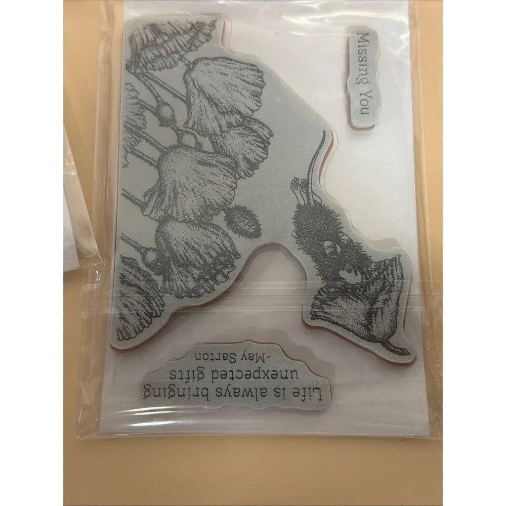 Lot Of 4 House Mouse Cling Rubber Stamps NEW Spellbinders
